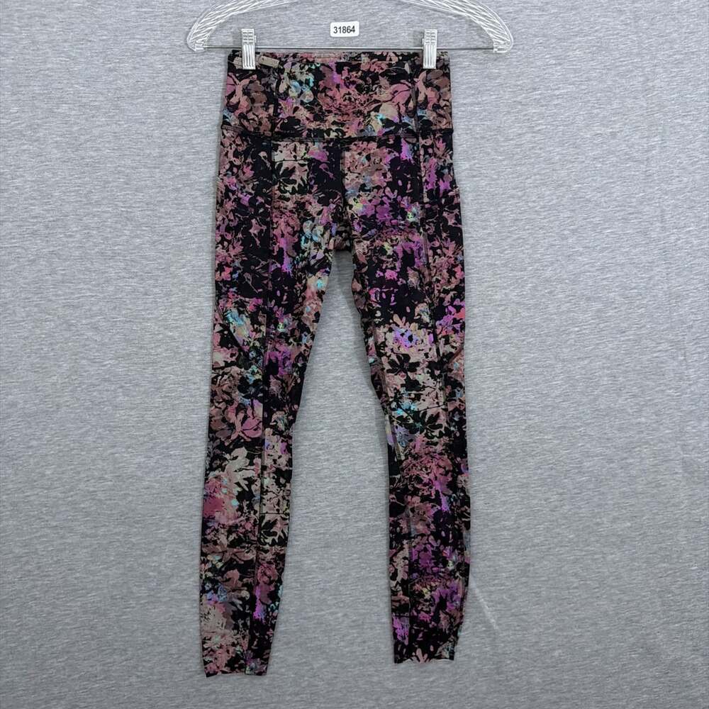 Lululemon Women's Size 4 Multicolor Fast Free Activewear 25" Pant Side Pockets